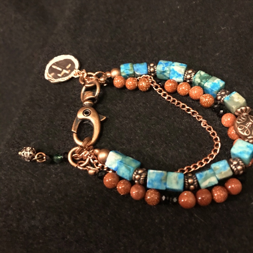 MULTI STRAND GEMSTONE BRACELET